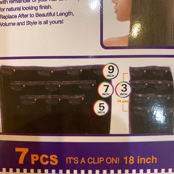 #77 18" IT'S A WIG CLIP HAIR EXTENSIONS - Picture 3 of 3